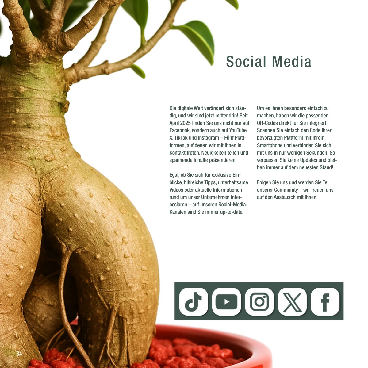 Seite 34 der Imagebroschüre: Social Media